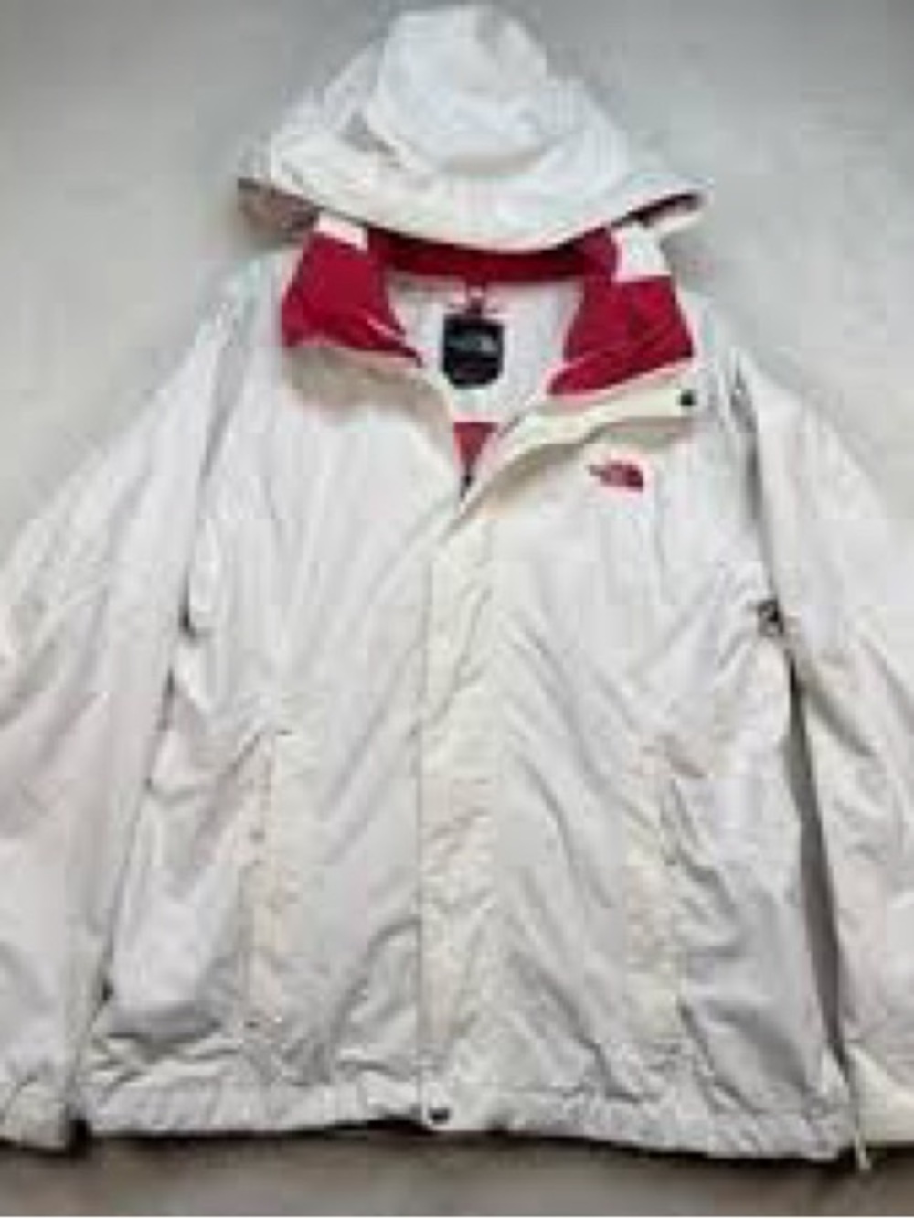 The North Face White Ski Jacket‎ with Red Interior